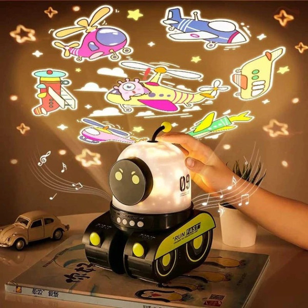 Обертовий нічник Droid WH-E03 з ефектом проєкції та Bluetooth