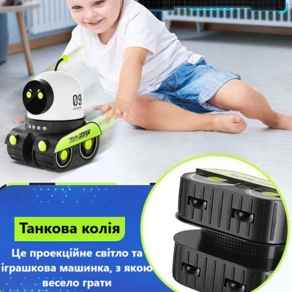 Ночник-проектор Droid WH-E03 с вращением, эффектом проекции и Bluetooth на аккумуляторе