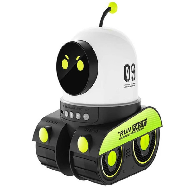Ночник-проектор Droid WH-E03 с вращением, эффектом проекции и Bluetooth на аккумуляторе