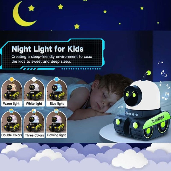 Обертовий нічник Droid WH-E03 з ефектом проєкції та Bluetooth