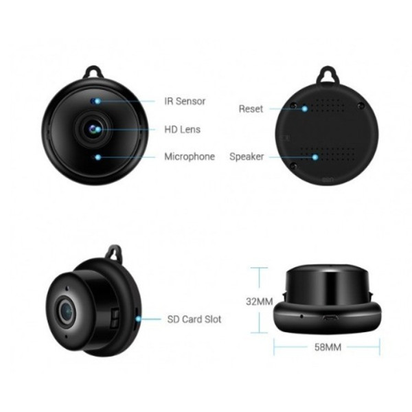 Внутренняя Wi-Fi камера V380 OMG Eye 1080p с функцией радионяни и режимом день/ночь