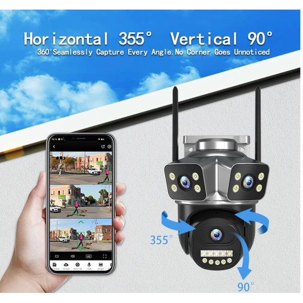 Уличная IP-камера QD18 с ночной съёмкой, Wi-Fi и датчиком движения