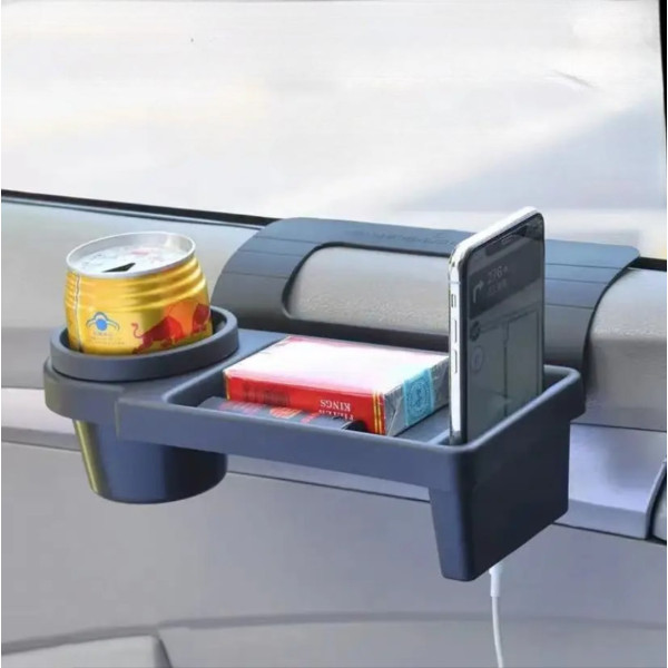 Органайзер в авто Cup&Stuff з підставкою для напоїв чорний