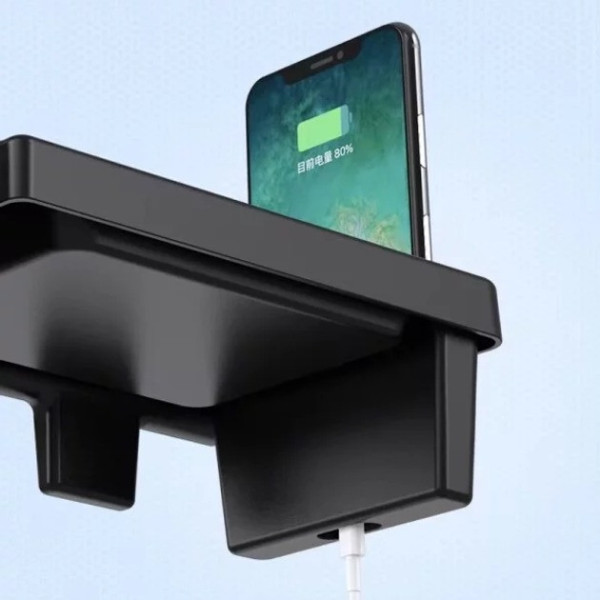 Органайзер в автомобиль Cup&Stuff с подставкой для напитков черного цвета из пластика