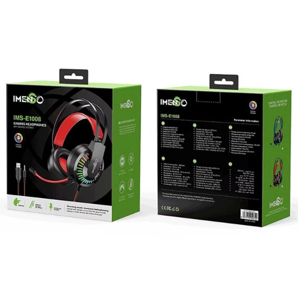 Ігрові навушники IMS-E1008 з USB і 3.5 мм роз'ємом чорні