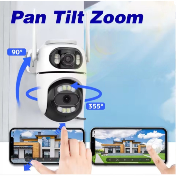 Уличная PTZ IP камера Q2 Dual Lens с обзором 360°, ночной съемкой и Wi-Fi подключением