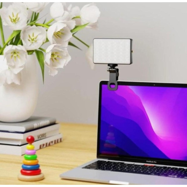 Прищіпка з RGB лампою AND 5265 для відео та стримінгу з обертанням і регулюванням яскравості