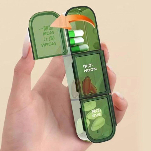 Диспенсер для медикаментів AND MSK-3516 з 21 коміркою для щоденного контролю приймання