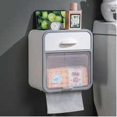 Тримач туалетного паперу AND-96-20-8PCS настінний із полицею та шухлядою, монтаж без свердління