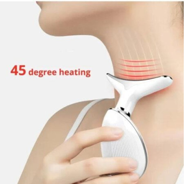 Пристрій для догляду за шкірою AND XL-858 ES-1081 масажер для шиї та обличчя з мікрострумами