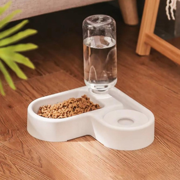 Миска для тварин AND LY-622 2 в 1 з автопоїлкою та підставкою, 450 мл