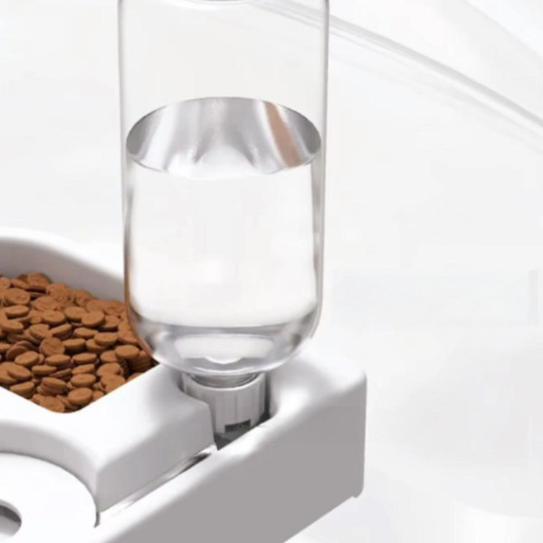 Миска для тварин AND LY-622 2 в 1 з автопоїлкою та підставкою, 450 мл