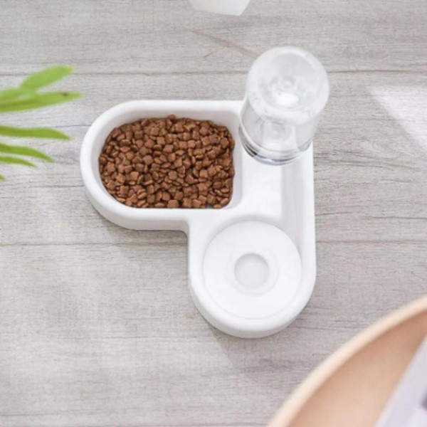 Миска для тварин AND LY-622 2 в 1 з автопоїлкою та підставкою, 450 мл