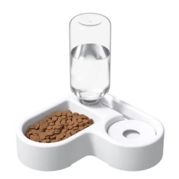 Миска для тварин AND LY-622 2 в 1 з автопоїлкою та підставкою, 450 мл