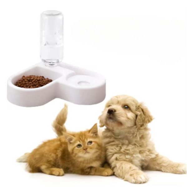 Миска для тварин AND LY-622 2 в 1 з автопоїлкою та підставкою, 450 мл