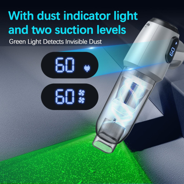 Бездротовий пилосос AND XL-1463 для авто, портативний із насадками для чищення