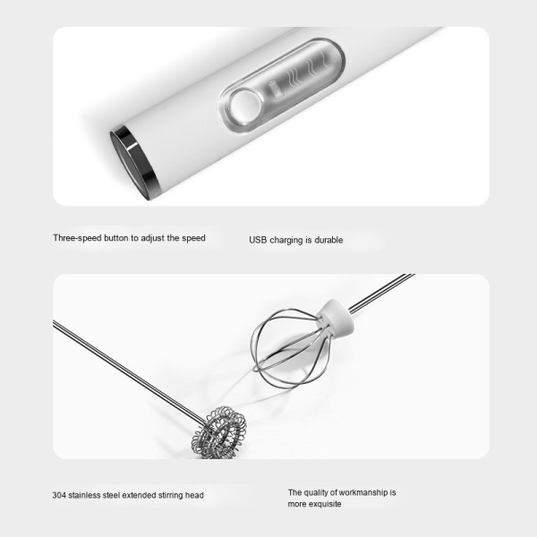 Ручний портативний міксер-капучинатор EGG BEATER з USB, бездротовий спінювач для кави та коктейлів