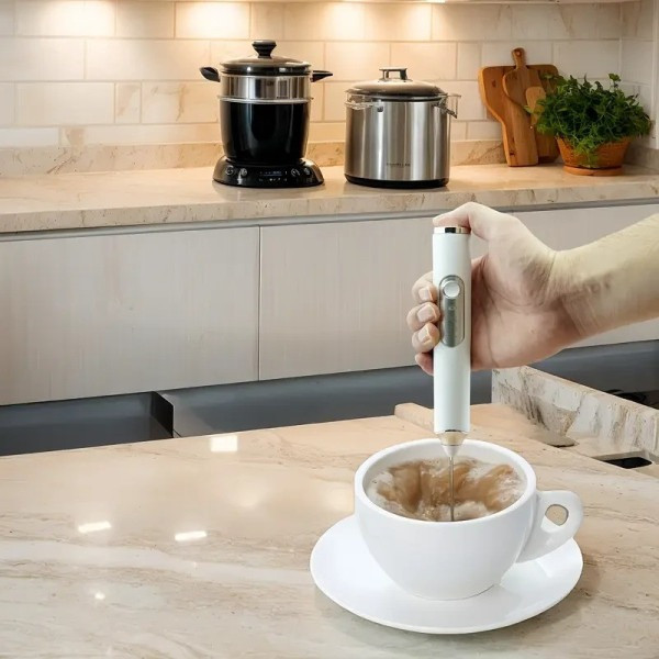 Портативный ручной миксер-капучинатор EGG BEATER с USB и беспроводным вспенивателем для кофе и коктейлей