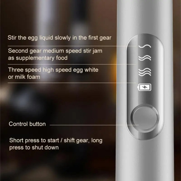 Портативный ручной миксер-капучинатор EGG BEATER с USB и беспроводным вспенивателем для кофе и коктейлей