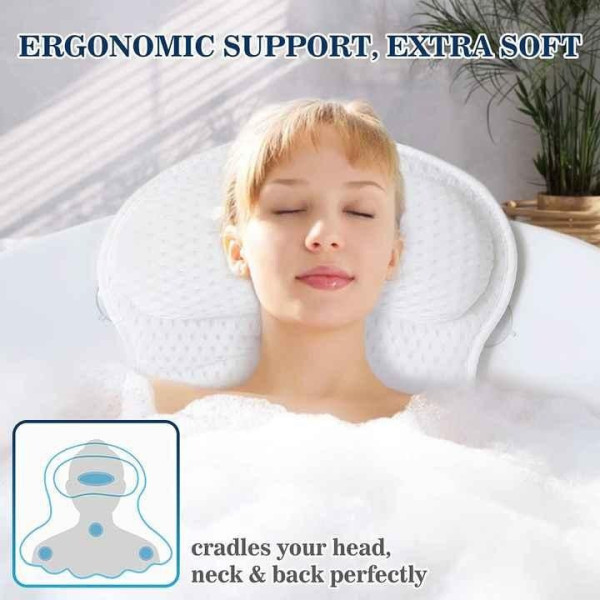 Ортопедическая подушка для ванны с присосками Bathtub Pillow 106 для поддержки головы и сидения