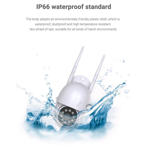 Уличная IP-камера PTZ Wi-Fi с поворотом 360° и аудио, модель AND V5 с ИК и LED подсветкой