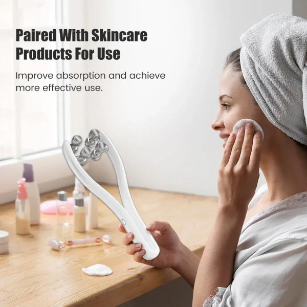 Механічний роликовий масажер для лімфодренажу обличчя Y-подібний AND XL-1314