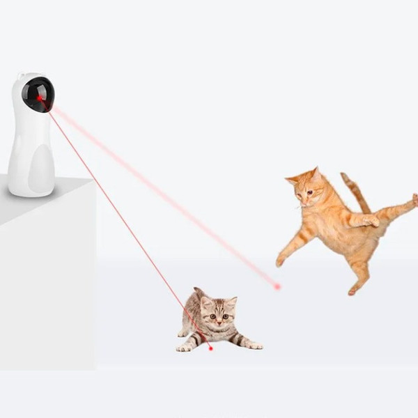Автоматична лазерна іграшка для кішок W1 з USB і батарейками, 5 режимів руху