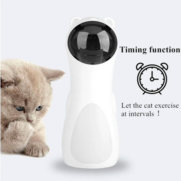 Лазерная автоматическая игрушка для кошек W1 с USB и батарейками, 5 режимов движения