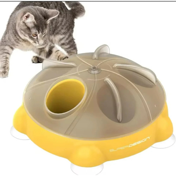 Ігрова годівниця-головоломка для кішок із кришкою 360° для повільного живлення