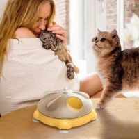 Ігрова годівниця-головоломка для кішок із кришкою 360° для повільного живлення