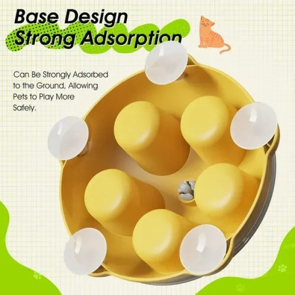 Ігрова годівниця-головоломка для кішок із кришкою 360° для повільного живлення