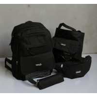 Набір шкільний рюкзак, сумка, бананка та пенал 4 в 1 MFG-2-611, чорний