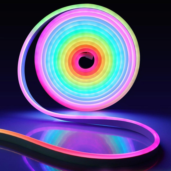 Светодиодная силиконовая лента RGB 2 м 12V с синхронизацией с музыкой для декора