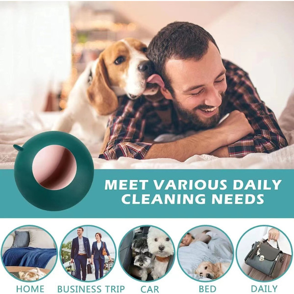 Багаторазовий липкий ролер MAG-725 для одягу, видалення шерсті Travel Cluer, зелений
