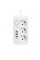 Мережевой фильтр-подовжувач Power Socket F09U с 3 розетками, 4 USB-портами включая Type-C, 2 м