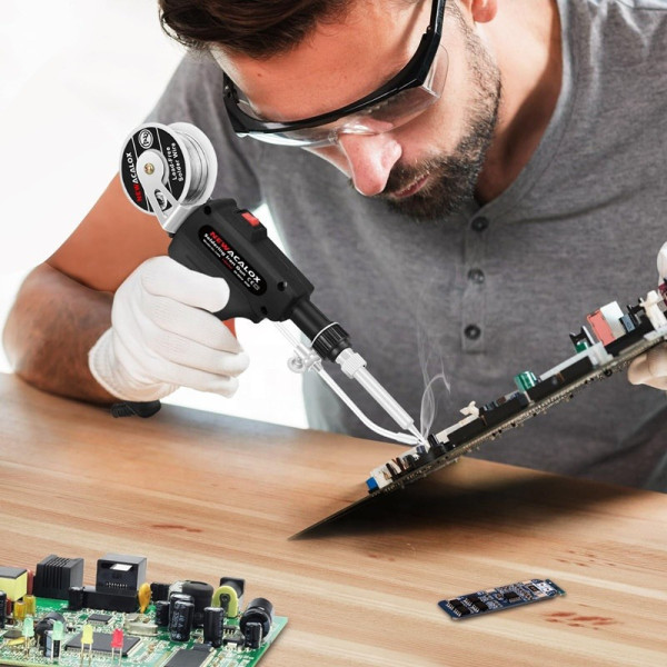 Професійний паяльник 60 Вт з автоподаванням олова, точна робота з електронікою, живлення 220 В