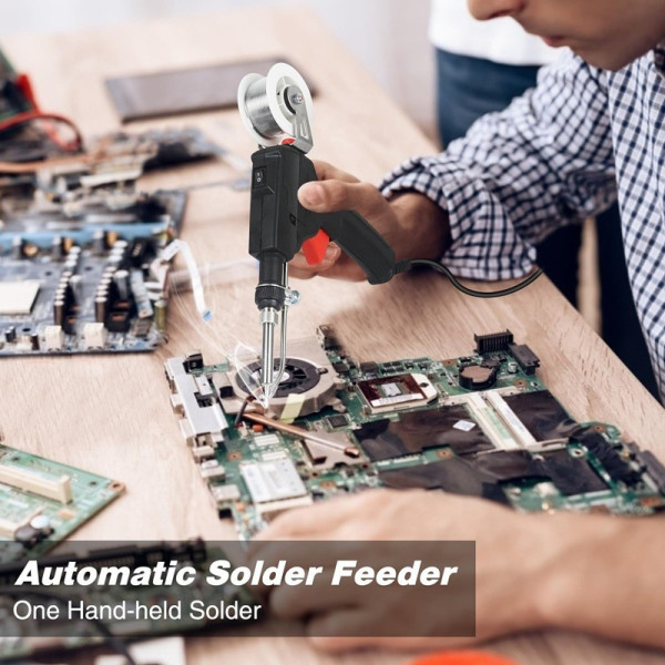 Професійний паяльник 60 Вт з автоподаванням олова, точна робота з електронікою, живлення 220 В