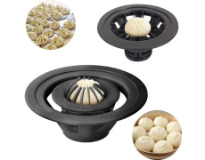 Апарат Khinkali Maker для хінкалі та пельменів, ручне пристосування для ліплення, корпус пластиковий, чорний