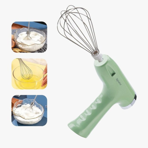 Ручной аккумуляторный миксер Agitator RD-138 с 5 скоростями и USB-подзарядкой, 2 насадки