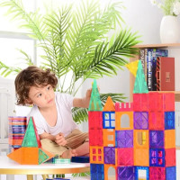 Конструктор магнітний 110 деталей Magnetic, 3D розвивальний набір для дітей, різнобарвний