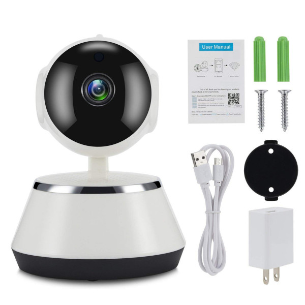 Внутренняя поворотная IP-камера видеонаблюдения NET Q6 с Wi-Fi, белая, режим день/ночь, питание 220В