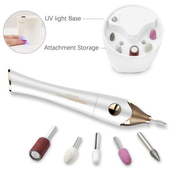 Пилочка для натуральных ногтей TOUCHBeauty TB-1335 с УФ-сушкой и набором инструментов