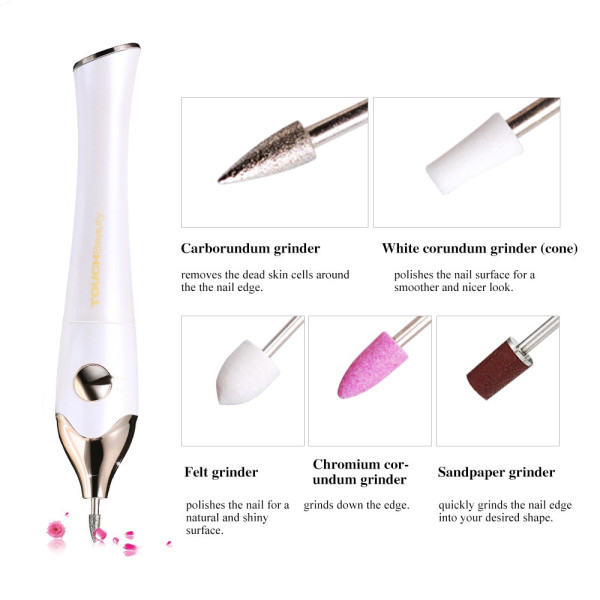 Електрична пилка для нігтів TOUCHBeauty TB-1335 з УФ-сушкою та набором інструментів