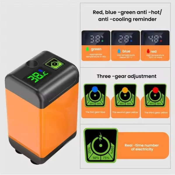 Душ переносний SHOWER-7200T акумуляторний з дисплеєм і контролем температури