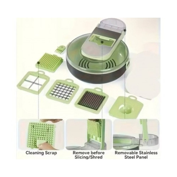 Овощерезка Vegetable Cutter C351 с контейнером и регулируемыми лезвиями для нарезки овощей