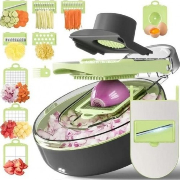 Овощерезка Vegetable Cutter C351 с контейнером и регулируемыми лезвиями для нарезки овощей