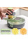 Багатофункціональна овочерізка з контейнером Vegetable Cutter C351, терка для нарізки овочів з регульованими лезами