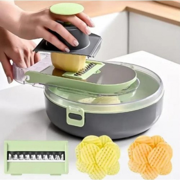 Овощерезка Vegetable Cutter C351 с контейнером и регулируемыми лезвиями для нарезки овощей
