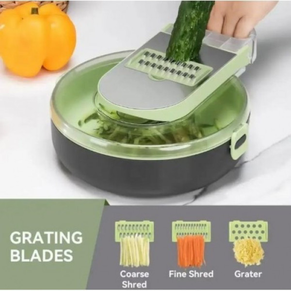 Овощерезка Vegetable Cutter C351 с контейнером и регулируемыми лезвиями для нарезки овощей