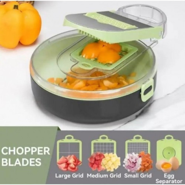 Овощерезка Vegetable Cutter C351 с контейнером и регулируемыми лезвиями для нарезки овощей